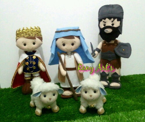 Turma Rei Davi Bonecos de 30cm
