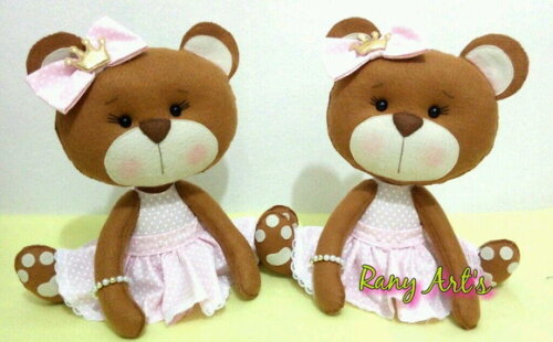 Ursa Princesa - Ursa realeza 20cm