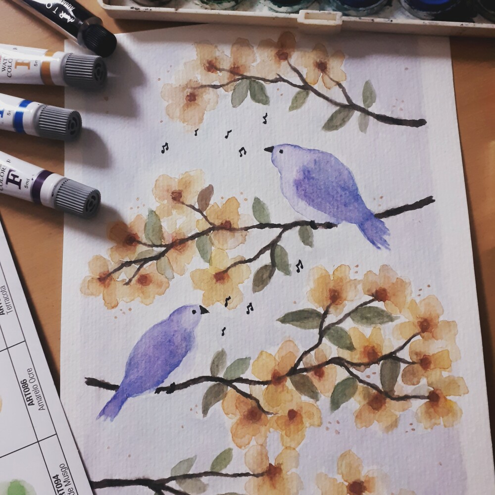 Pintura em aquarela personalizada A5