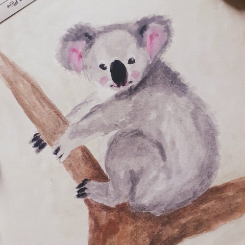 Pintura em aquarela personalizada Quadrado
