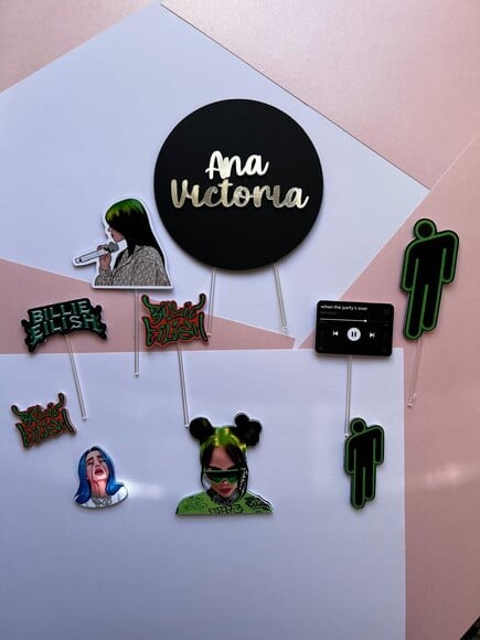 Arquivo Digital - Topo de Bolo Billie Eilish
