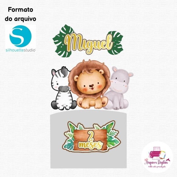 Arquivo Digital - Topo de Bolo Safari