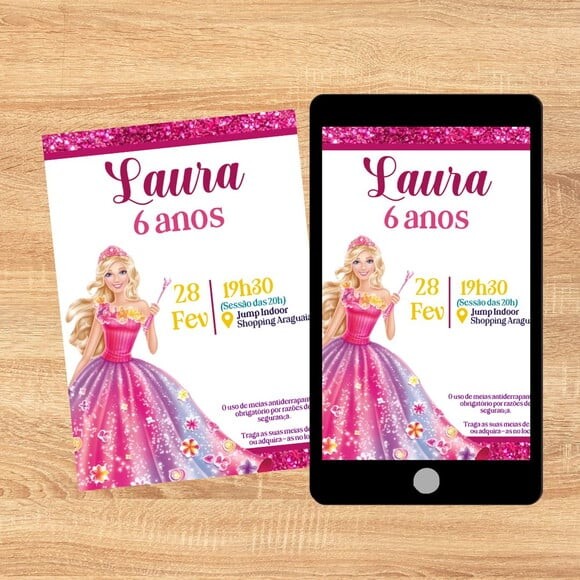 Convite Digital Barbie