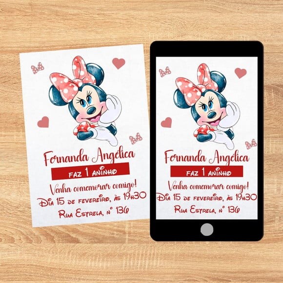 Convite Digital Minnie
