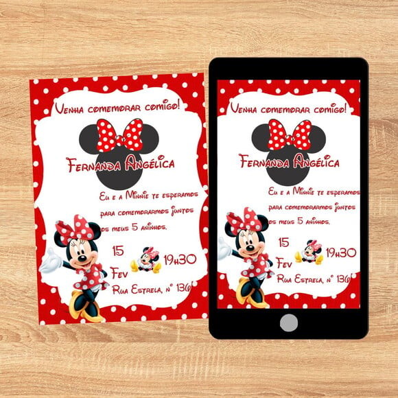 Convite Digital Minnie