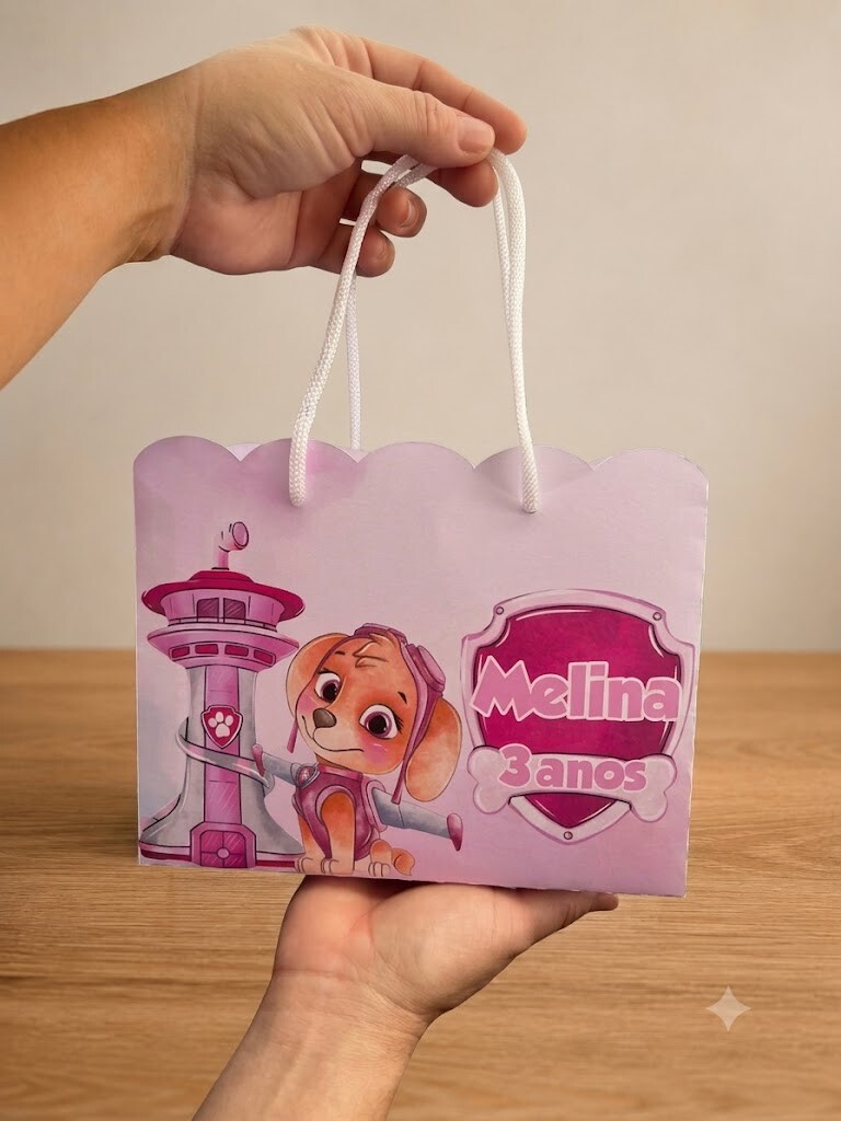 Sacolinha Skye Personalizada | Sacolinha | Lembrancinha | Mimos |