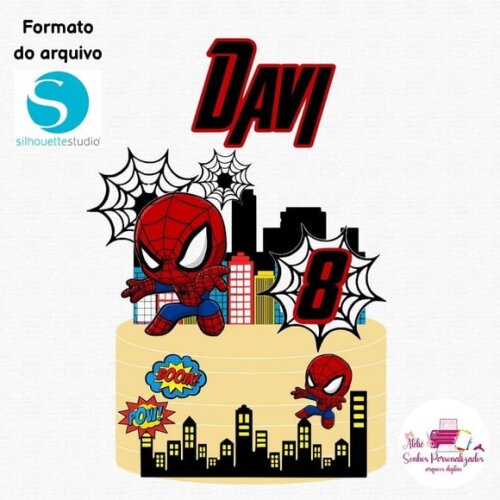 Arquivo Digital - Topo de Bolo Homem Aranha