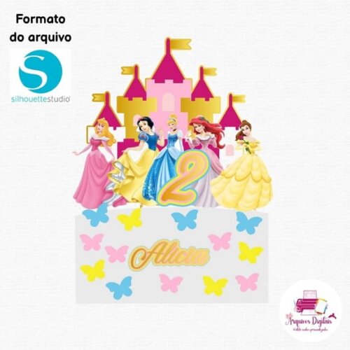 Arquivo Digital - Topo de Bolo Princesas