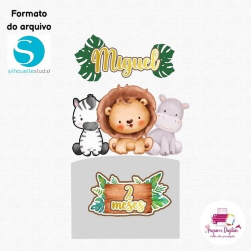 Arquivo Digital - Topo de Bolo Safari