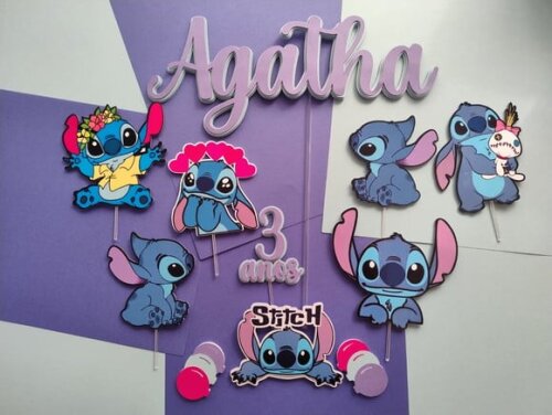 Arquivo Digital - Topo de Bolo Stitch