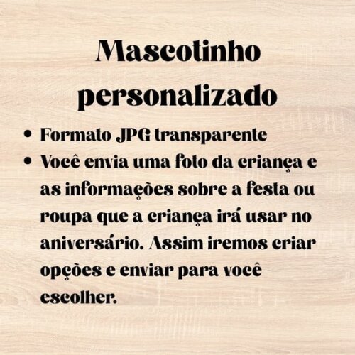 Mascotinho Personalizado