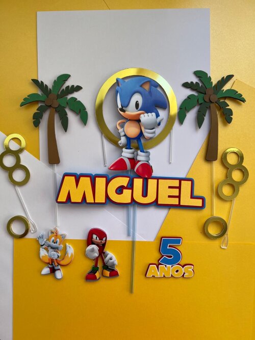 Arquivo De Corte - Topo de Bolo Sonic