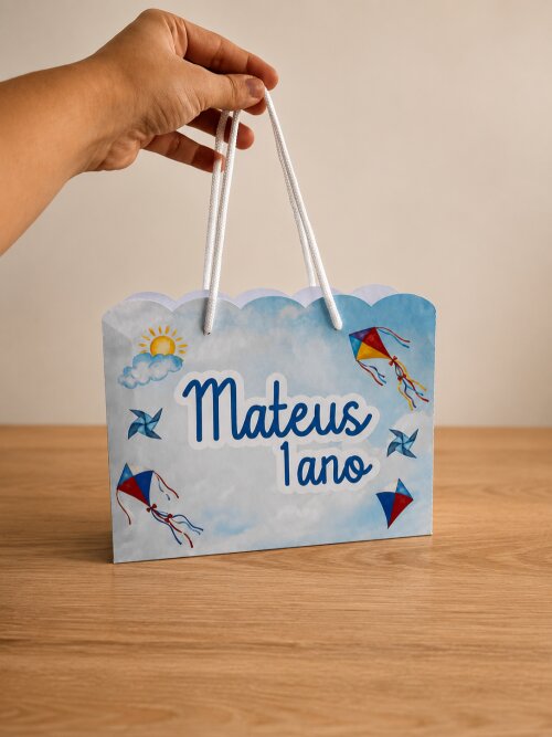 Sacolinha Pipa Personalizada | Sacolinha | Lembrancinha | Mimos | Aniversário Pipa - Pegue e Monte