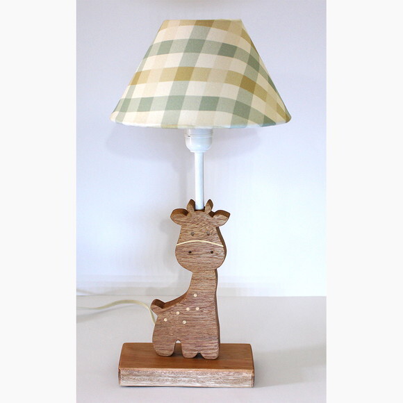 Abajur Infantil Safari, Girafa em Cedrinho