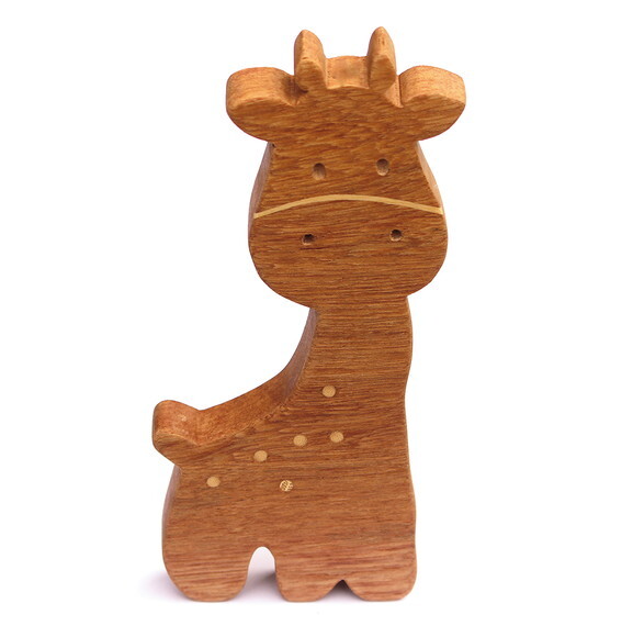 Abajur Infantil Safari, Girafa em Cedrinho