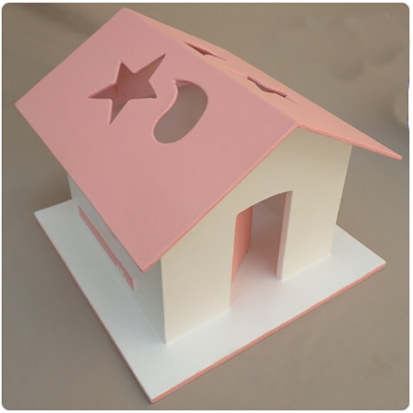 Luminária Casinha em mdf