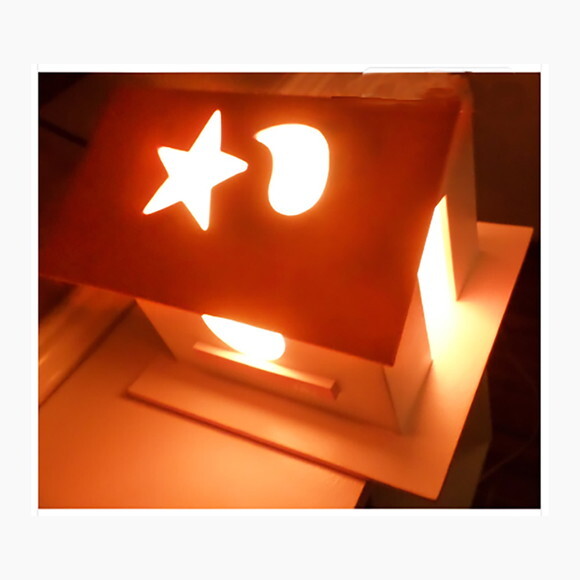 Luminária Casinha em mdf
