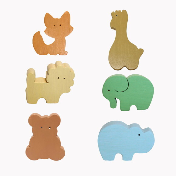 Puxador Infantil Safari, Kit com 6 Unidades