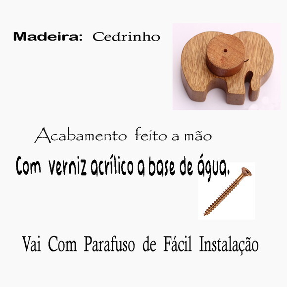 Puxador Safari, Kit com 4 Unidades Decoração Bebe