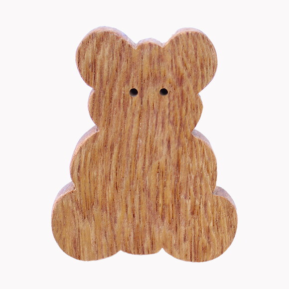 Puxador Ursinho, Kit com 6 Unidades Decoração Quarto Bebe.