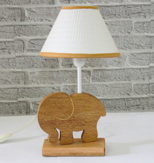 Abajur Infantil Safari, Elefante em Cedrinho
