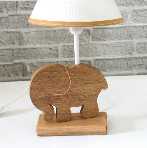 Abajur Infantil Safari, Elefante em Cedrinho