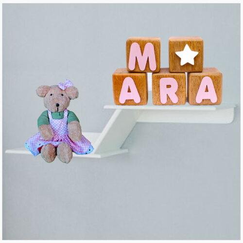 Cubos de Madeira Nome Cubos de Madeira Decoração Infantil