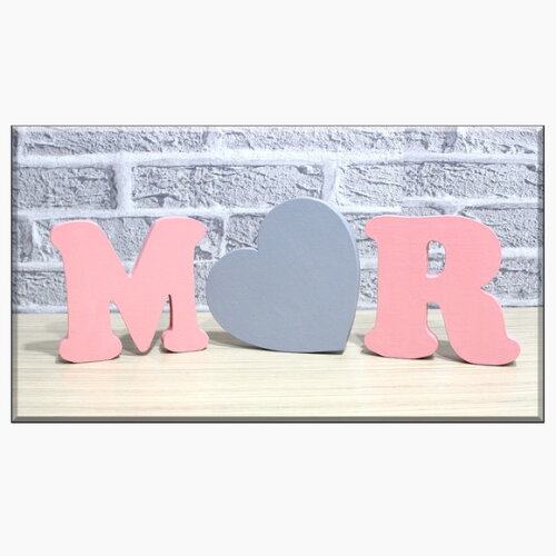 Letras em mdf Kit com 3 Peças, Decoração de Festas e Bebe