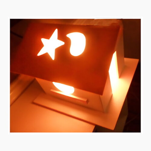 Luminária Casinha em mdf