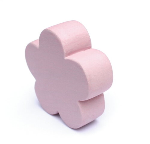 Puxador Infantil Flor Rosa, Kit com 6 Unidades