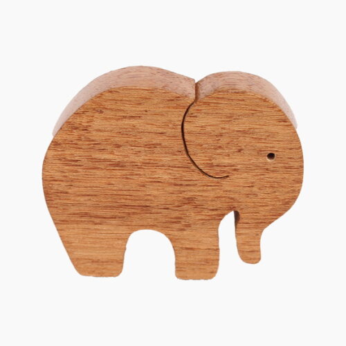 Puxador Infantil Safari, Kit com 5 Unidades Madeira Cedrinho