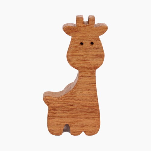 Puxador Infantil Safari, Kit com 5 Unidades Madeira Cedrinho