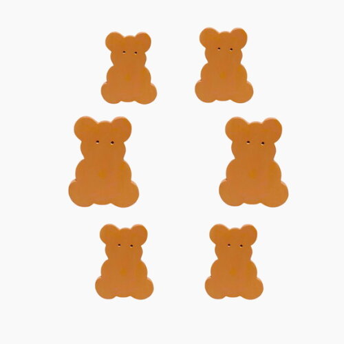Puxador Ursinho, Kit com 6 Unidades Decoração Quarto Bebe