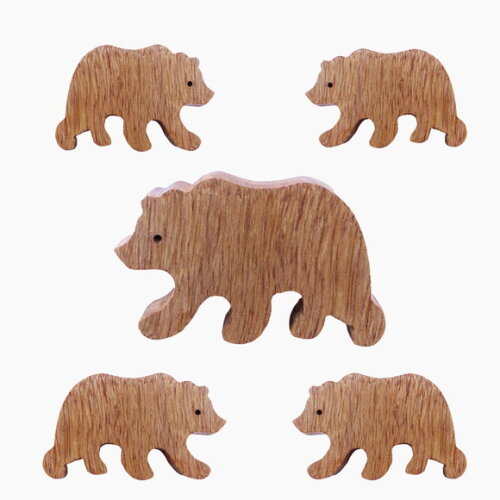 Puxador Ursinho, Kit com 6 Unidades Decoração Quarto Bebe.