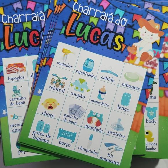 Bingo Baby Personalizado Charraiá + Lápis