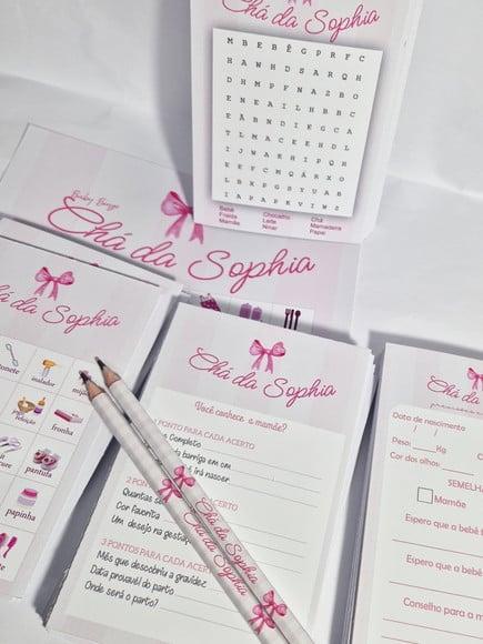 Kit Brincadeiras para Chá de Bebê Personalizado 40 Unid