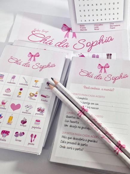 Kit Brincadeiras para Chá de Bebê Personalizado 40 Unid
