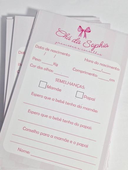Kit Brincadeiras para Chá de Bebê Personalizado 40 Unid