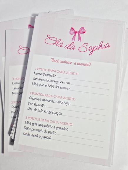 Kit Brincadeiras para Chá de Bebê Personalizado 40 Unid