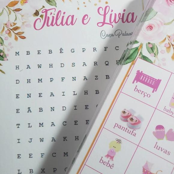Kit Brincadeiras para Chá Personalizado 55 Pessoas