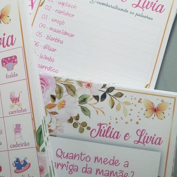 Kit Brincadeiras para Chá Personalizado 55 Pessoas