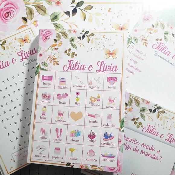 Kit Brincadeiras para Chá Personalizado 55 Pessoas