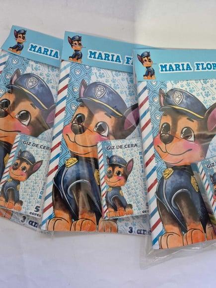 Mini Kit Colorir + Giz de Cera Patrulha Canina