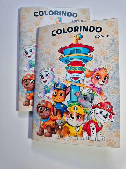 Mini Kit Colorir + Giz de Cera Patrulha Canina