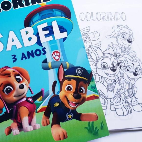 Mini Kit Colorir + Giz de Cera Patrulha Canina
