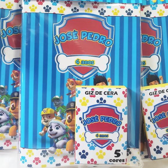 Mini Kit Colorir + Giz de Cera Patrulha Canina