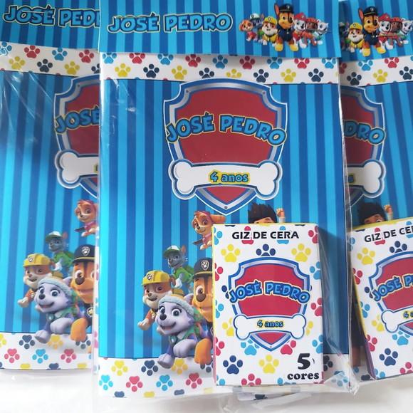 Mini Kit Colorir + Giz de Cera Patrulha Canina