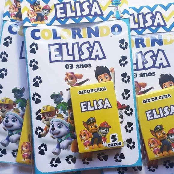 Mini Kit Colorir + Giz de Cera Patrulha Canina
