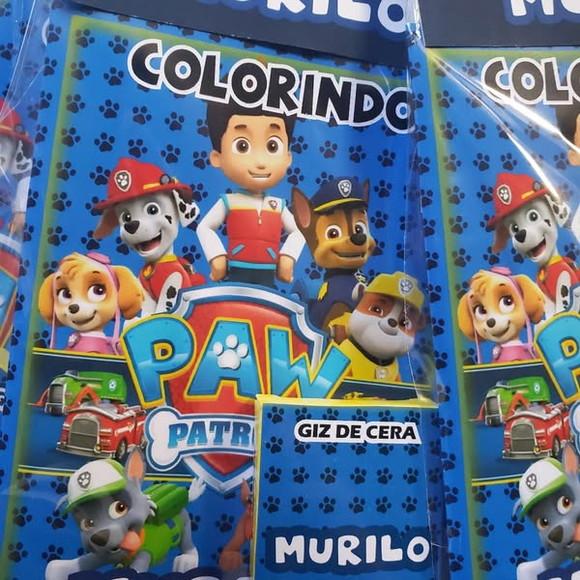 Mini Kit Colorir + Giz de Cera Patrulha Canina