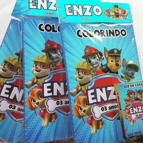 Mini Kit Colorir + Giz de Cera Patrulha Canina